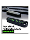 Araç Içi Park Telefon Numarası Fosforlu Numaratör Oto Cam Kartı