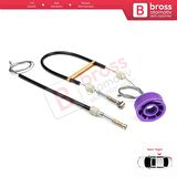 VW Phaeton 3D MK1 2002-2016 SWB Kısa Şase 3D4839756 İçin Arka Sağ Kapı Cam Kriko Tamir Seti