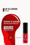 Flormar Uzun Süre Kalıcı Jel Tint (KIRMIZI) - Lip & Cheek Tint - 001 Scarlet Ruby - 8682536066884