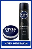 Nivea MEN Erkek Sprey Deodorant Deep Dimension 150ml, 72 Saat Koruma ve Erkek Bakım Kremi 75ml