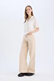 DeFacto Coool Gabardin Pantolon Wide Leg Yüksek Bel Geniş Bol Paça E1794AX25SPER222