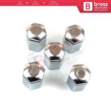 Opel Astra G H Corsa C D E Meriva A B Vectra C Zafira A İçin 5 Adet Krom Renk Bijon Kapağı 32 mm