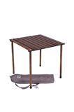 BAG THE JOY AHŞAP KATLANIR MASA SANDALYE SETİ – 60*60*55 cm ANTRASİT - BEJ
