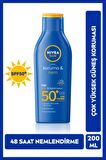 Nivea Sun Güneş Koruyucu Losyon 200ml, Spf50, Nemlendirici, Uva/uvb Koruması, Suya Dayanıklı