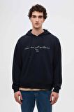 Twn Relaxed Fit Lacivert Nakışlı Sweatshirt 3ECE24ORT0493