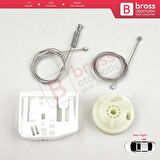 Renault Megane MK2 2002-2008 4/5 Kapı 82000280068 İçin Arka Sağ Kapı Cam Kriko Tamir Seti