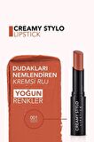 Flormar Yarı Parlak Stick Ruj- Creamy Stylo Lipstick -001 Peachy-8682536013611
