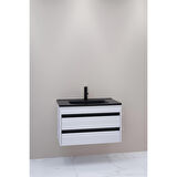 Levante 85 Cm Siyah Lavabolu Alt Modül