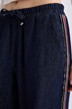 Pull On Wide Leg Yüksek Bel Uzun Jean Pantolon