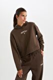 DeFactoFit NBA Chicago Bulls Kapüşonlu Kalın Sweatshirt D0688AX24AUBN335