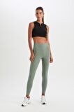 DeFactoFit Yüksek Bel Beli Saran Esnek Basic Düz Sporcu Tayt B4147AX25SPKH458