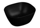 VitrA Plural 7811B483-0016 Kare Yüksek Çanak Lavabo, VitrA Clean, 45 cm, Mat Siyah