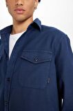 DeFacto Regular Fit Polo Yaka Basic Düz Pamuklu Uzun Kollu Gömlek B2654AX24AUNV147