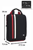 Case Club Laptop Sırt Çantası 15,6" inç Macbook Uyumlu Darbe Emici Koruma Omuz Askılı