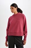 DeFactoFit NBA Los Angeles Lakers Kapüşonlu Kalın Sweatshirt C8248AX24AUBR487