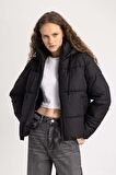 DeFacto Su Geçirmez Regular Fit Kapüşonlu Şişme Mont C0488AX24SPBK27