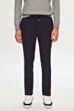 D'S Damat Slim Fit Antrasit Beli Lastikli Bağcıklı Fermuarlı Likralı Rahat Jogger Pantolon 2HC03ORTJGR01