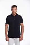 Lacivert Regular Fit %100 Pamuk Polo Yaka Tişört | M