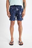 DeFacto Regular Fit Desenli File Astarlı Kısa Boy Deniz Şortu M8344AZ24HSNV256
