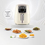 Karaca Air Pro Cook Xl 2 In 1 Konuşan Airfryer Fritöz Iconic Beige 4 Kişilik