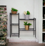 DEKORATİF METAL AYAKLI 5 TEL RAFLI SAKSI STANDI KATLI SAKSILIK ÇİÇEKLİK BAHÇE VE BALKON DEKORU GARDEN