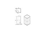 VitrA Duş Kabin 65650002261 Sürgülü Köşe, 90x90,  Parlak Gümüş Profil