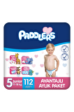 Paddlers Bebek Bezi 5 Numara Junior 112 Adet (11-18 Kg) Aylık Paket