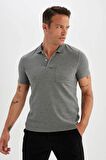 DeFacto Slim Fit Dar Kesim Basic Düz Kısa Kollu Polo Tişört D0031AX24SMGR210