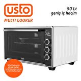Usto 2105 Airfry Özellikli 50lt Multi Cooker Midi Fırın Beyaz