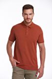 Kiremit Regular Fit %100 Pamuk Polo Yaka Tişört | M