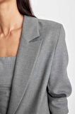 DeFacto Oversize Geniş Kalıp Düğmeli Basic Düz Blazer Ceket B0490AX24AUGR210