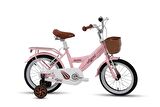 Tommybike Latte Sepetli, Elcikli 16 Jant Çocuk Bisikleti, 4-6 Yaş Çocuk Bisikleti Pembe