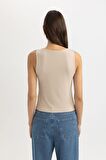 DeFacto Slim Fit Dar Kesim U Yaka Basic Düz Atlet C2622AX24SPBG115