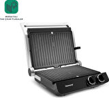Homend Grilliant 1342H 3 In 1 Inox Gövde Çift Taraflı Xl Döküm Plaka Tost ve Izgara Makinesi