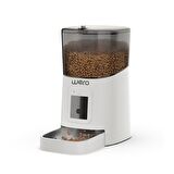 Wero 1080p Ayarlanabilir Kamera, 6 Lt, Wifi Kontrol Kedi / Köpek Besleyici, Pet Feeder, Metal Kase, Beyaz
