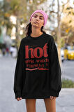 Hot Girls Watch Formula 1 Baskılı Unisex Oversize Sweatshirt
