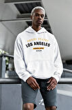 United States Los Angeles 1986 Yazılı Unisex Oversize Hoodie