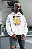 Smilley Forget Your Problem Baskılı Unisex Oversize Hoodie