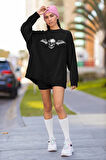 Kuru Kafa Baskılı Unisex Oversize Sweatshirt