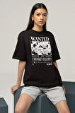 Wanted Monkey D Luffy Baskılı Unisex Oversize Anime Karakter Tişört