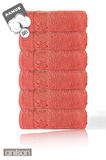 6'lı Flora Pembe Banyo Havlusu - 70x140cm, 490gr, %100pamuk, Spa Ve Otel Havlusu