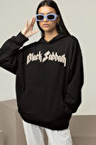 Black Sabbath Müzik Grubu Baskılı Unisex Oversize Rock Metal Hoodie
