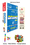 Tonguç 6. Sınıf Dinamo Tüm Dersler Soru Bankası Set  (Emoji Kalem+Mini Defter+Ayraç)