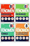 Fenomen 8. Sınıf LGS Matematik(B)+Fen(B)+Türkçe(B)+İnkılap Tar.Soru Bankası 4 Kitap