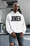 Joker Tasarım Yazılı Unisex Oversize Dc Karakter Hoodie