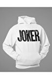 Joker Tasarım Yazılı Unisex Oversize Dc Karakter Hoodie