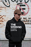The Weeknd Starboy Dawn Fm Yazılı Unisex Oversize Rapper Tasarım Hoodie
