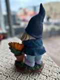 Çiçek Sulayan Bahçe Cücesi, Gnome, Bahçe Cücesi, Şans Cücesi, Dekoratif Obje
