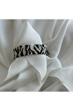 Siyah, Beyaz, Zebra Desen Boncuk Bileklik, Miyuki, Zebra Bracelet, Handmade