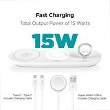 ttec AirCharger Trio 3'ü 1 Arada iPhone + Apple Watch + AirPods Kablosuz Hızlı Şarj Aleti - Teşhir 